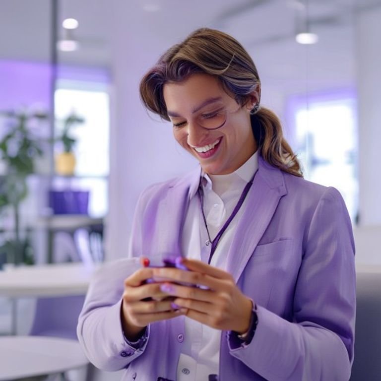 Employee using the Graciax HRMS mobile app for self-service